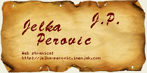 Jelka Perović vizit kartica